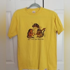 Kliban cat shirt, size M